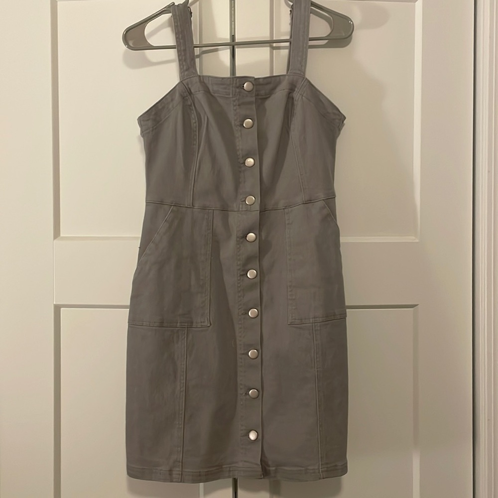 Thread & Supply button up overall dress